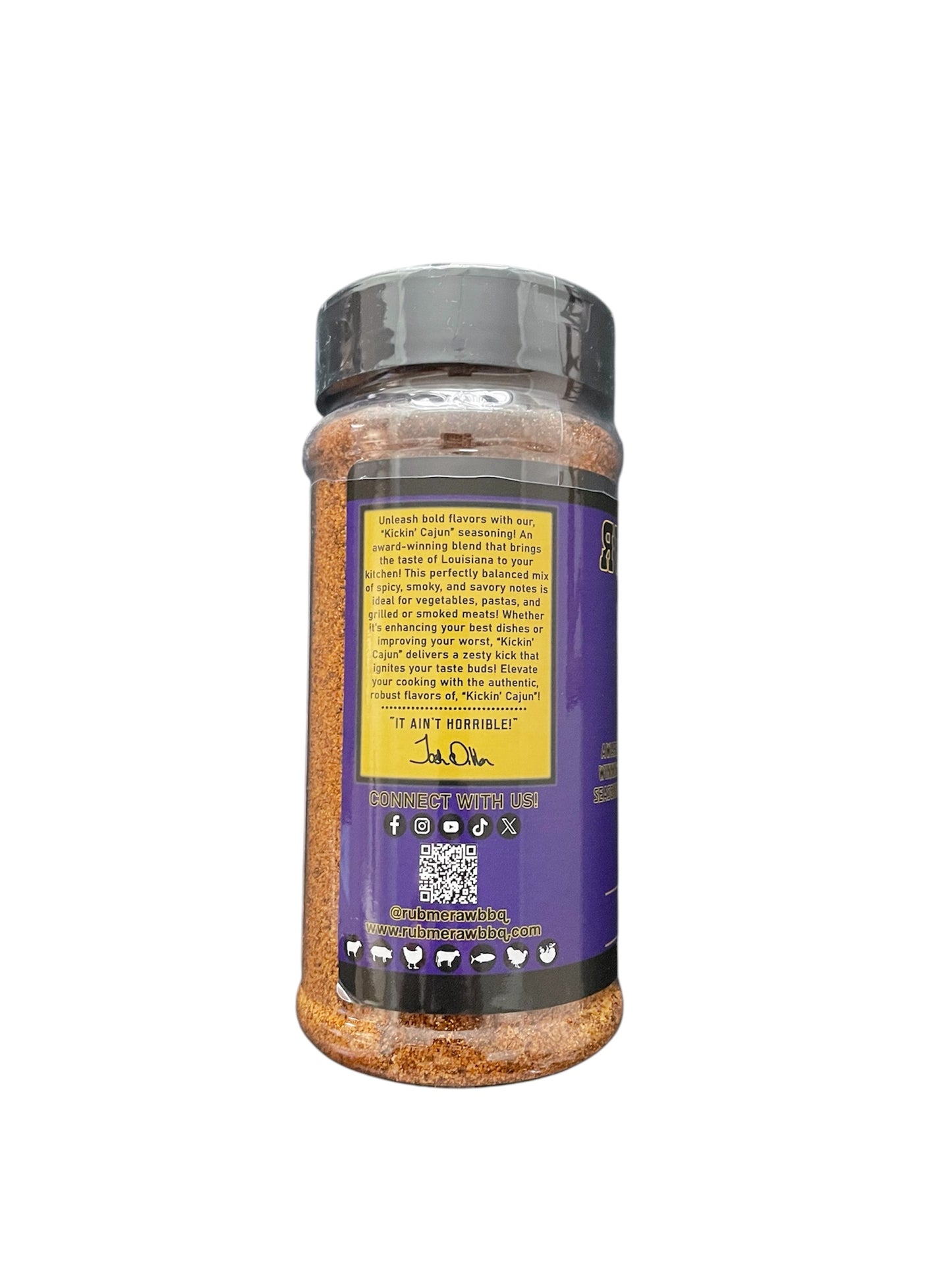 Rub Me Raw Kickin Cajun Seasoning, 9.46 ounces of Fiery Flavor Explosion