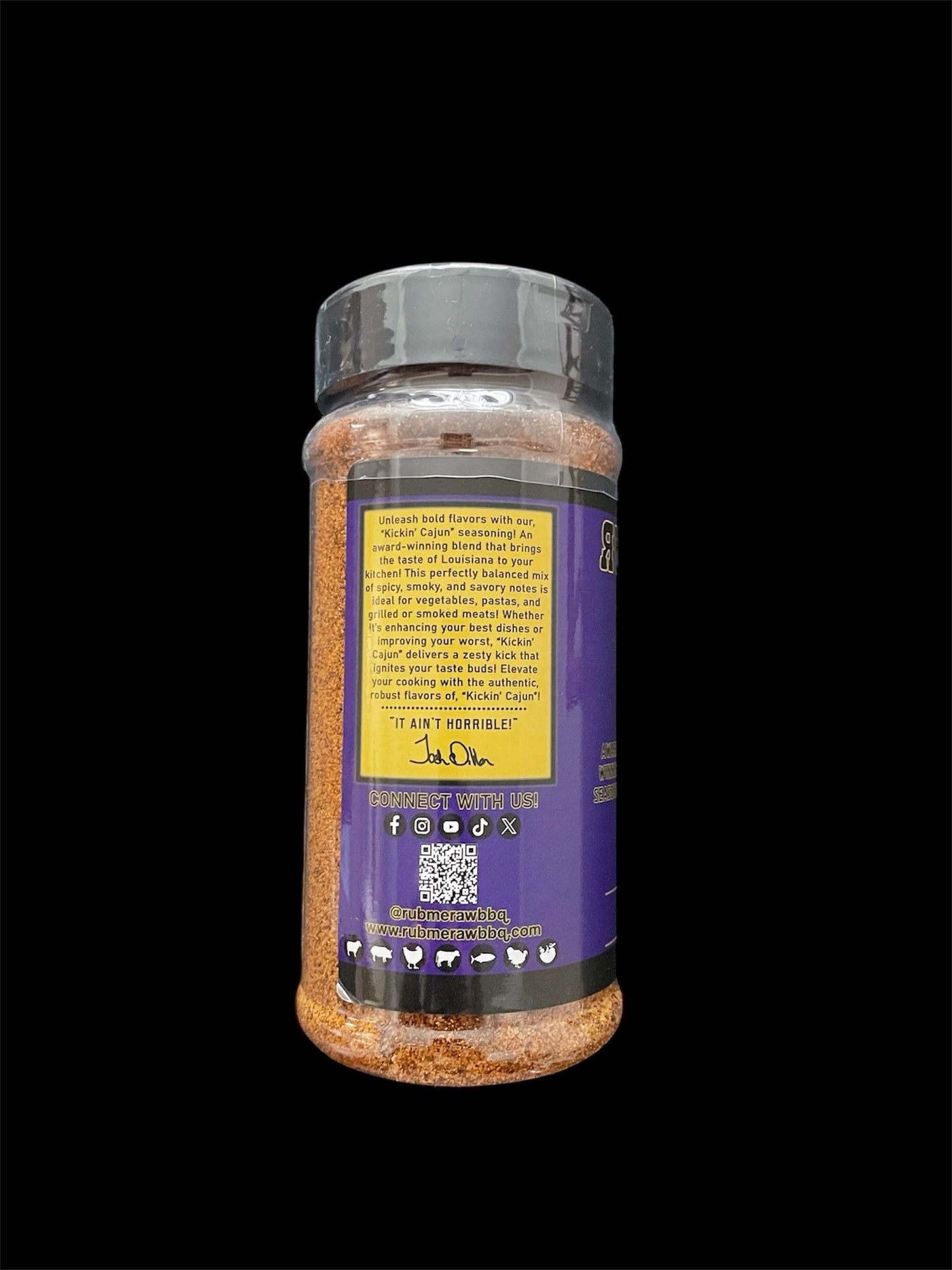 Rub Me Raw Kickin Cajun Seasoning, 9.46 ounces of Fiery Flavor Explosion