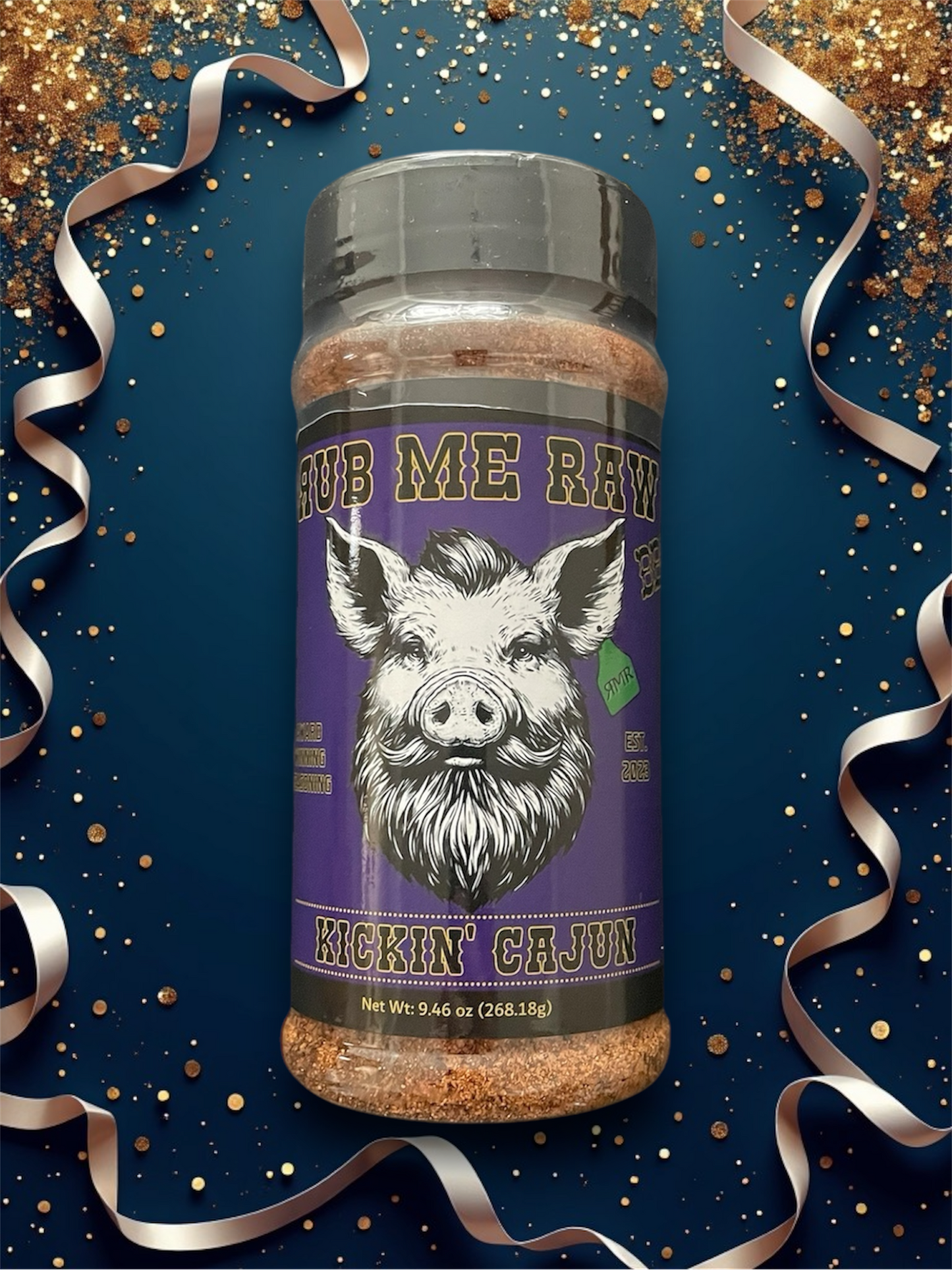 Rub Me Raw Kickin Cajun Seasoning, 9.46 ounces of Fiery Flavor Explosion