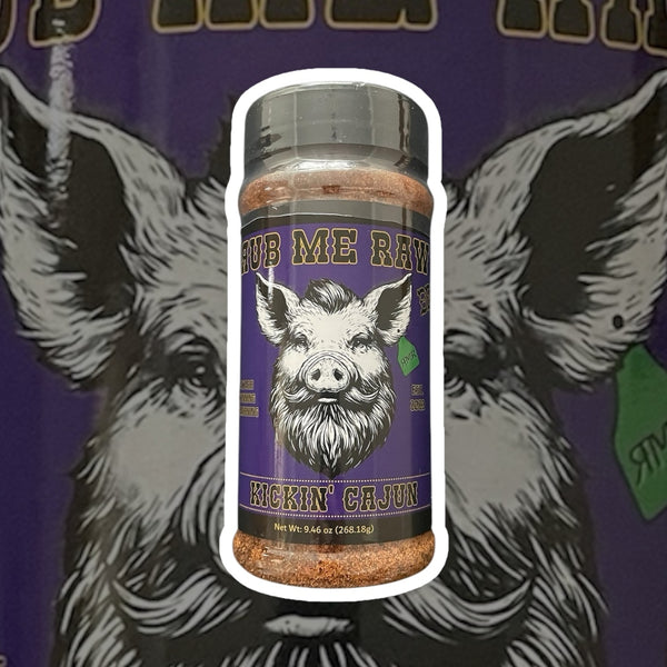 Rub Me Raw Kickin Cajun Seasoning, 9.46 ounces of Fiery Flavor Explosion